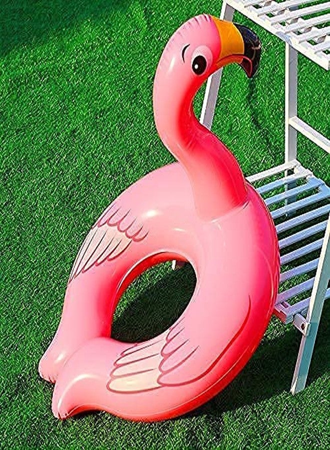SHREE HANS CREATION Inflatable Flamingo Animal Shape Swim Pool Water Float Ring Tube Boat for Kids Inflatable Flamingo Shaped Swimming Pool Tub Swim Safety Ring for Baby (Flamingo) - Image 3